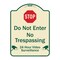 Signmission Designer Series-Do Not Enter 24 Hour Video Surveillance Heavy-Gauge Aluminum, 24" H, TG-1824-9982 A-DES-TG-1824-9982 - alternate 1